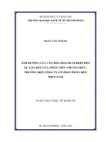 Luận văn ảnh hưởng của văn hóa doanh nghiệp đến sự gắn kết của nhân viên với tổ chức   trường hợp công ty cổ phần phân bón miền nam​ 