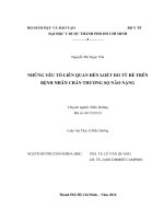 Những yếu tố liên quan đến loét do tỳ đè trên bệnh nhân chấn thương sọ não nặng 