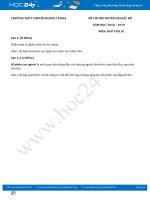 Đề thi HSG năm 2019 môn Ngữ Văn 10 - Trường THPT Chuyên Hoàng Lê Kha