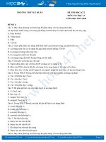 Bộ đề thi HK2 năm 2020 môn Tin học 11 Trường THPT Lê Duẫn