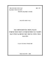 Đặc điểm khí máu động mạch ở bệnh nhân đợt cấp bệnh phổi tắc nghẽn mạn tính tại bệnh viện trung ương thái nguyên 