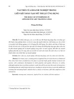 Vai trò của doanh nghiệp trong liên kết đào tạo mỹ thuật ứng dụng