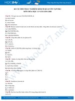 60 Câu hỏi trắc nghiệm ôn tập HK1 môn Hóa học 12 năm 2019-2020