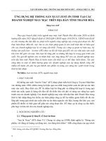 Ứng dụng hệ thống sản xuất Just - in time tại các doanh nghiệp may mặc trên địa bàn tỉnh Thanh Hóa