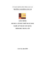 Giaó trình lắp đặt thiết bị vệ sinh dành cho cao đẳng trung cấp