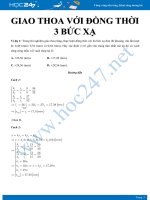 Bài tập Giao thoa với đồng thời 3 bức xạ có đáp án môn Vật lý 12