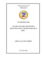 Tổ chức dạy học chủ đề STEM chủ đề “KÍNH TIỀM VỌNG” cho học sinh lớp 11 THPT 