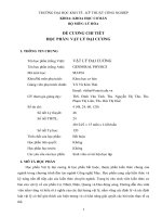 Đề cương chi tiết học phần: Vật lý đại cương - ĐH Kinh tế-Kỹ thuật Công nghiệp