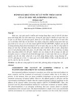 Đánh giá khả năng xử lý nước thải cao su của cây dầu mè Jatropha curcas L.