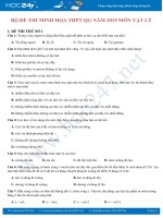 Bộ đề thi minh họa THPT QG năm 2019 môn Vật lý có đáp án chi tiết