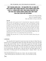 Tập trung dân chủ - từ nguyên tắc cơ bản về xây dựng một Đảng Mácxít cách mạng kiểu mới của V.I. Lênin đến việc vận dụng nguyên tắc đó vào xây dựng Đảng Cộng sản Việt Nam của chủ tịch Hồ Chí Minh