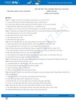 Bộ 5 đề thi thử tốt nghiệp THPT QG môn Lịch Sử năm 2021 có đáp án Trường THPT Long Trường