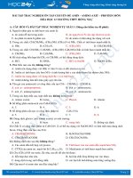 Bài tập trắc nghiệm ôn tập chuyên đề Amin - Amino axit - Protein môn Hóa học 12 năm 2020 Trường THPT Hồng Ngự