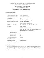 Đề cương chi tiết học phần: Công nghệ may 2 - ĐH Kinh tế-Kỹ thuật Công nghiệp