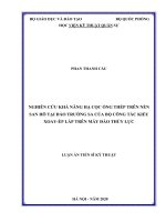 Luận án Tiến sĩ Kỹ thuật: Nghiên cứu khả năng hạ cọc ống thép trên nền san hô tại đảo Trường Sa của bộ công tác kiểu xoay-ép lắp trên máy đào thủy lực