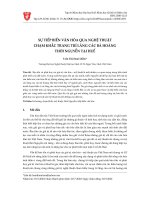 Sự tiếp biến văn hóa qua nghệ thuật chạm khắc trang trí lăng các Bà Hoàng thời Nguyễn tại Huế