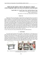 Thiết kế hệ thống nhúng hỗ trợ quá trình công nghệ dệt trên máy đan len phẳng 2 giường kim