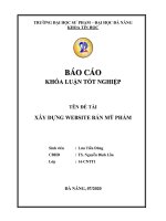 Xây dựng website bán mỹ phẩm 