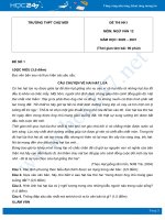 Bộ 4 đề thi HK1 môn Ngữ văn 12 năm 2020 Trường THPT Chợ Mới có đáp án