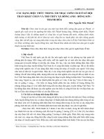 Các dạng điệu thức trong âm nhạc chèo chải ở lễ hội Trần Khát Chân và trò Thủy xã Đông Anh - Đông Sơn - Thanh Hóa