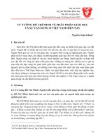 Tư tưởng Hồ Chí Minh về phát triển giáo dục và sự vận dụng ở Việt Nam hiện nay