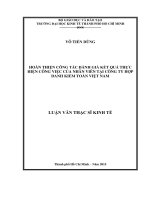 Luận văn hoàn thiện công tác đánh giá kết quả thực hiện công việc của nhân viên tại công ty hợp danh kiểm toán việt nam​ 