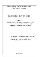 Dịch vụ công tác xã hội trong bệnh viện trên địa bàn thành phố đà nẵng 