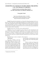 Ảnh hưởng của tập quán văn hóa trong thụ hưởng các sản phẩm của Design