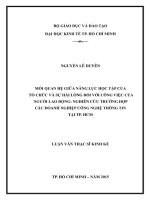 Luận văn mối quan hệ giữa năng lực học tập của tổ chức và sự hài lòng đối với công việc của người lao động   nghiên cứu trường hợp các doanh nghiệp công nghệ thông tin tại tp  HCM​ 