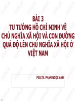 Bài giảng Tư tưởng Hồ Chí Minh: Bài 3 - PGS.TS. Phạm Ngọc Anh