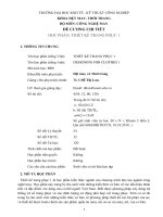 Đề cương chi tiết học phần: Thiết kế trang phục 1 - ĐH Kinh tế-Kỹ thuật Công nghiệp