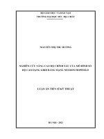 Luận án Tiến sĩ Kỹ thuật: Nghiên cứu nâng cao độ chính xác của mô hình số độ cao dạng grid bằng mạng neuron Hopfield