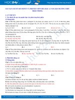 Bài tập chuyên đề Peptit - Protein môn Hóa học 12 năm 2020 Trường THPT Triệu Phong