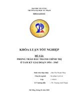 Phong trào đấu tranh chính trị ở tam kỳ giai đoạn 1954 đến 1965 