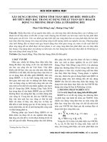Xây dựng chương trình tính toán biểu đồ điều phối liên hồ thủy điện bậc thang sử dụng thuật toán quy hoạch động và phương pháp chia lưới không đều