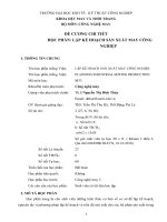 Đề cương chi tiết học phần: Lập kế hoạch sản xuất may công nghiệp - ĐH Kinh tế-Kỹ thuật Công nghiệp