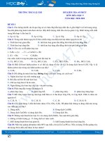 Bộ 4 đề kiểm tra 45 phút môn Hóa học 9 năm 2020 có đáp án Trường THCS Lệ Chi