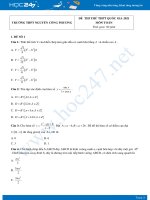 Bộ 4 đề thi thử THPT QG năm 2021 môn Toán - Trường THPT Nguyễn Công Phương