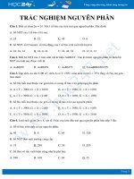 31 Câu hỏi trắc nghiệm ôn tập về Nguyên phân Sinh học 12 có đáp án năm 2020 - Trường THPT Liễn Sơn có đáp án