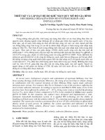 Thiết kế và lắp đặt hệ ro khử mặn quy mô hộ gia đình