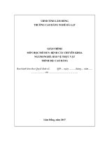 Giáo trình môn học/mô đun: Bệnh cây chuyên khoa (Nghề: Bảo vệ thực vật): Phần 1
