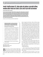 Phát triển kinh tế, văn hóa và nâng cao đời sống nhân dân theo di chúc của chủ tịch Hồ Chí Minh