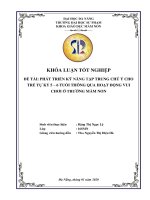 Phát triển kỹ năng tập trung chú ý cho trẻ tự kỷ 5 – 6 tuổi thông qua hoạt động vui chơi ở trường mầm non 