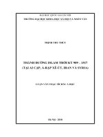 Luận văn Thạc sĩ Châu Á học: Thánh đường Islam thời kỳ 909-1517 (tại Ai Cập, Ả-Rập Xê-Út, Iran và Syria)