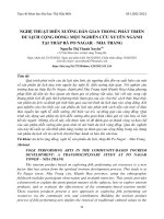 Nghệ thuật diễn xướng dân gian trong phát triển du lịch cộng đồng: Một nghiên cứu xuyên ngành tại tháp Bà Po Nagar – Nha Trang