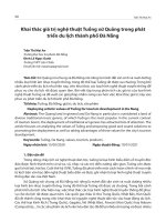 Khai thác giá trị nghệ thuật Tuồng xứ Quảng trong phát triển du lịch thành phố Đà Nẵng