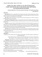 Bị bắt nạt trực tuyến và các yếu tố liên quan ở học sinh trung học cơ sở, trung học phổ thông tại thành phố Hồ Chí Minh