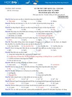 Đề thi thử THPT QG môn Hóa học năm 2019 - Trường THPT Gò Đen (có đáp án)