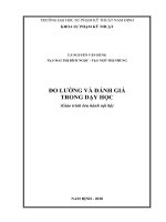 Giáo trình Đo lường đánh giá trong dạy học - ĐH Sư Phạm Kỹ Thuật Nam Định