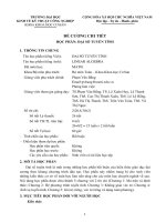 Đề cương chi tiết học phần: Đại số tuyến tính - ĐH Kinh tế-Kỹ thuật Công nghiệp